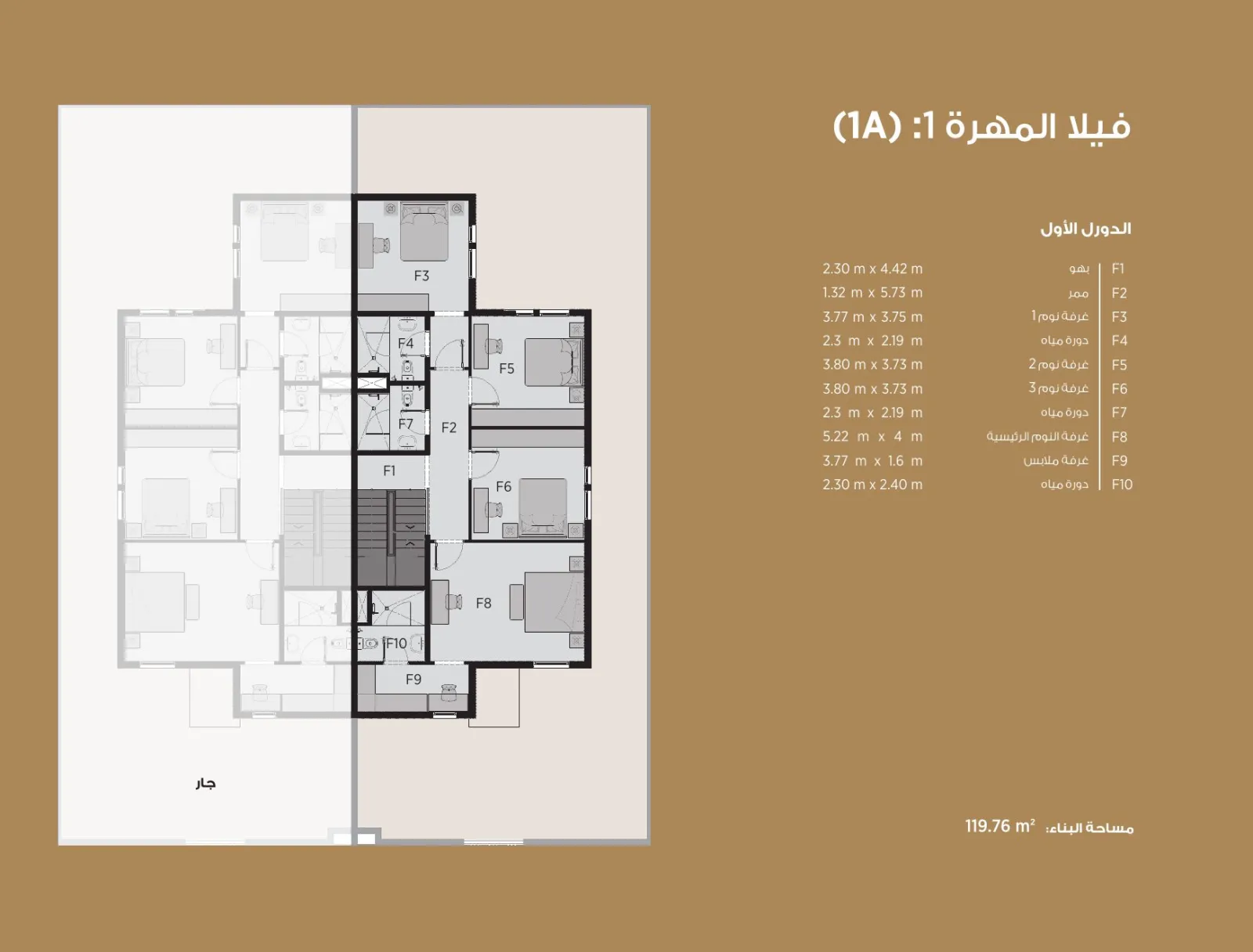 فيلا المهرة 1 (1A) — الدور الأول